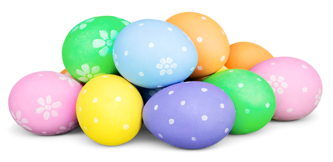  Easter Eggs Isolated